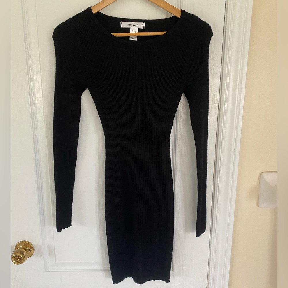 Black Bodycon Dress With Sleeves